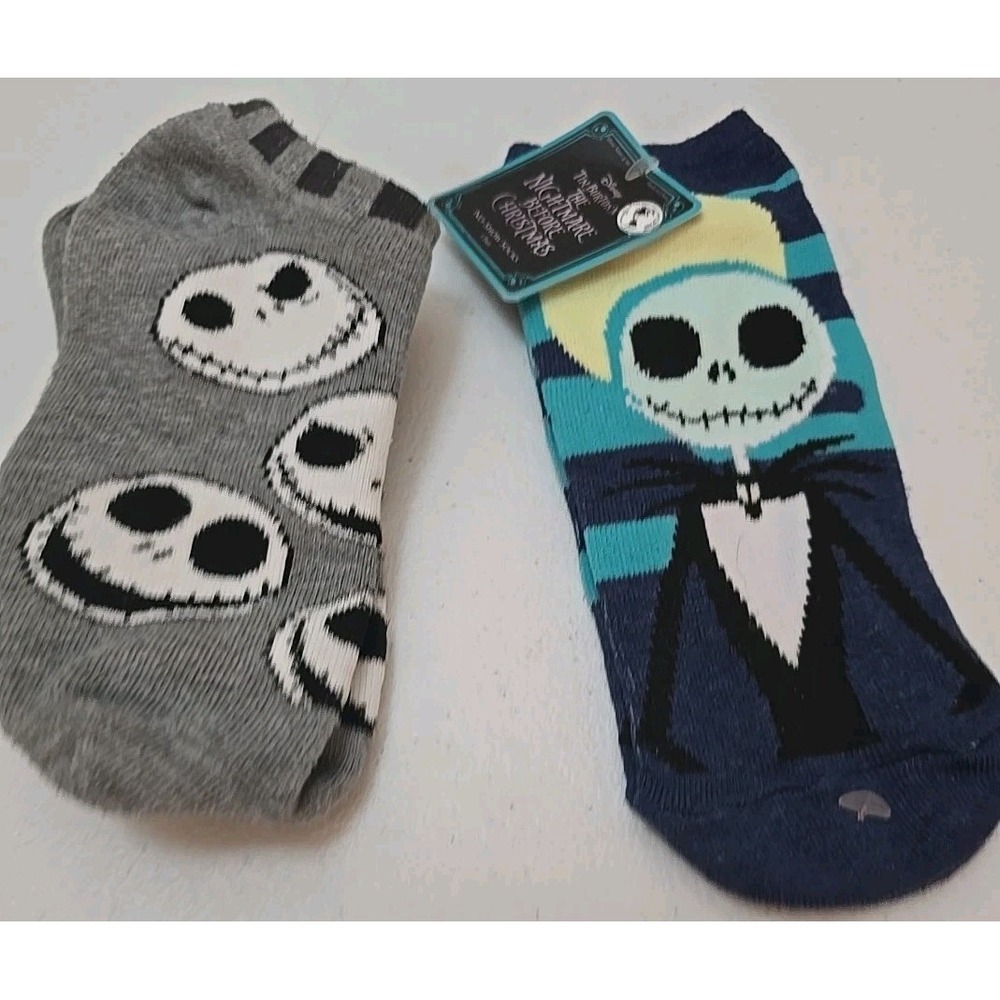 2 Pairs Of Women's Nightmare Before Christmas Socks Shoe Size 4-10